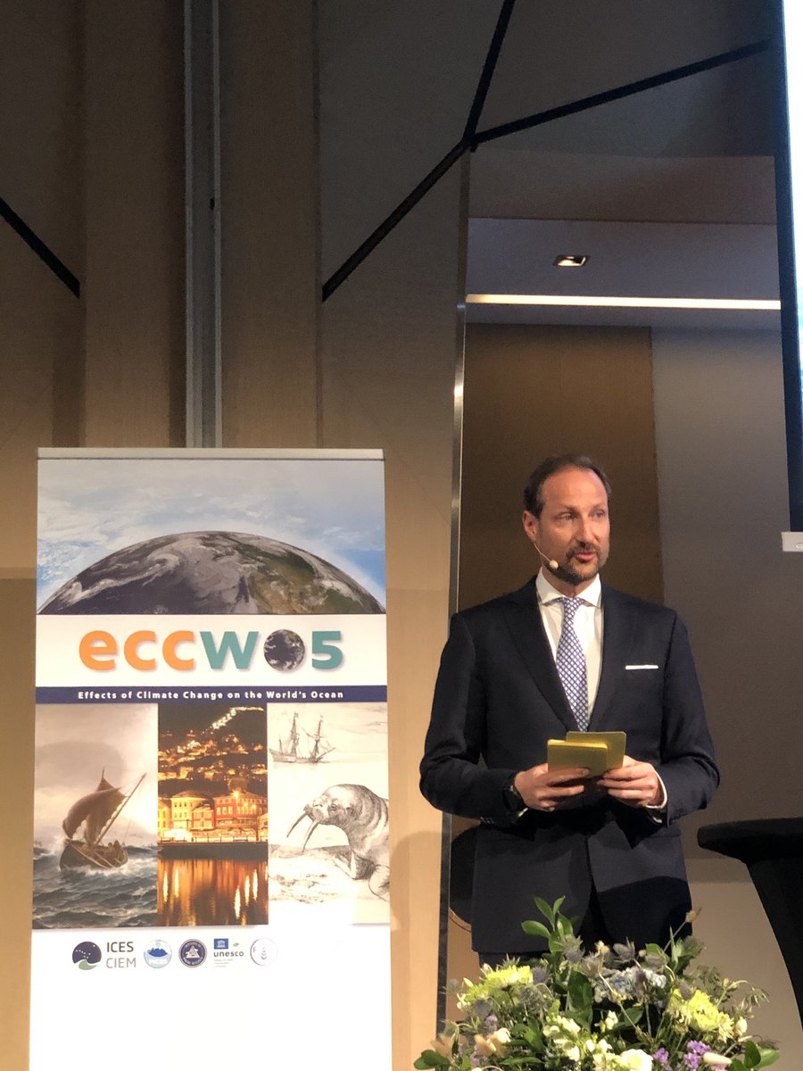 HRH Crownprince Haakon opening the «Effects of Climate Change on the World’s Ocean» conference in Bergen #ECCWO5