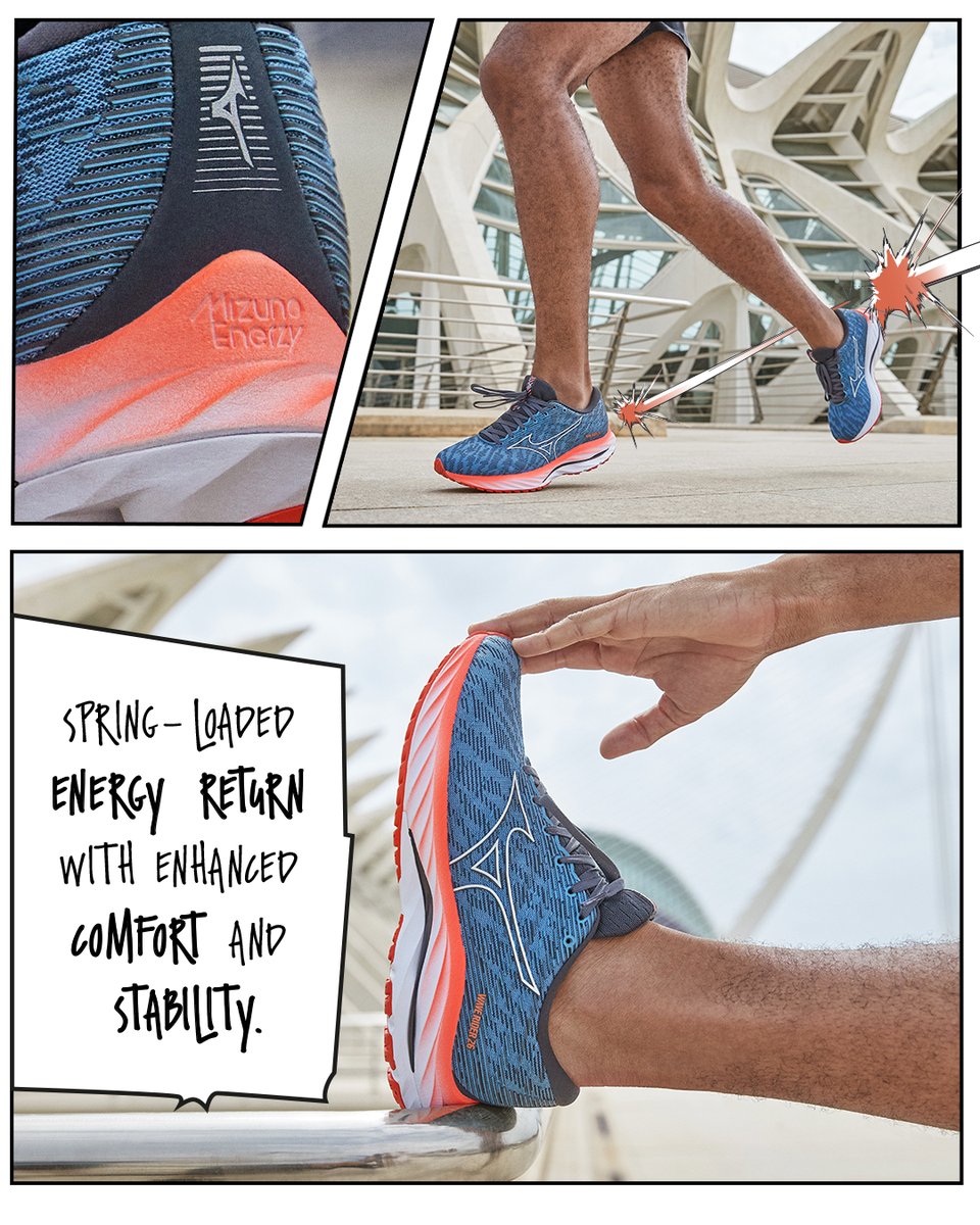 MizunoRunningEU's tweet photo. Designed for every runner, the Wave Rider 26 offers the perfect combination of comfort☁️ and drive🚀

#MizunoRunning #ReachBeyond #WaveRider26 https://t.co/Em3ubUVoFv