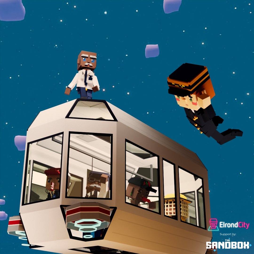 ElrondCity's tweet photo. Citizens are taking the metro (some in a specific manner) in our @TheSandboxGame experience ๐
Will you take Elrond City's leap? ๐
#TheSandBox #GameMakerFund https://t.co/6LKoel3syB