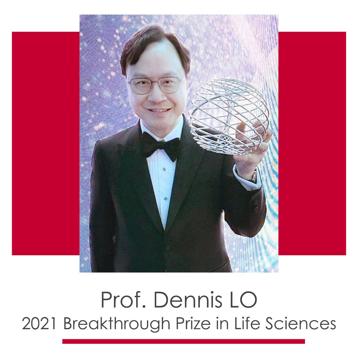 ashk_hk's tweet photo. Professor Dennis Yuk Ming LO, President of The Hong Kong Academy of Sciences was awarded the #2021BreakthroughPrize in #LifeSciences for his discovering that fetal DNA is present in maternal blood and can be used for the prenatal testing of trisomy 21 and other genetic disorders. https://t.co/vmeDxWsAbc