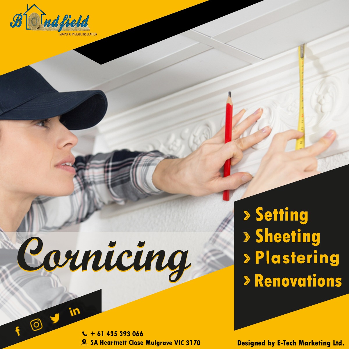 bond_field's tweet photo. Building the future. Restoring the past.
+61 435 393 066
5A Hartnett Close, Mulgrave VIC 3170
#constructionaustralia #constructioncompany #constructionindustry #homedecor #plastering
#architecture #interiordesign #roofing #cornicing
#insulationfoam #insulationcontractor https://t.co/nlxxV3KWqG