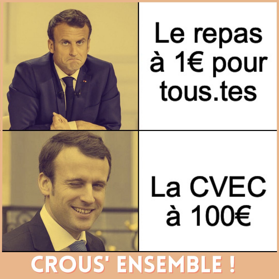 🙌La CVEC, c’est un financement inédit pour la vie étudiante et la lutte contre la précarité étudiante.

🧑‍🎓Problème ? Elle est financée à 100% par les étudiants non boursiers eux-mêmes !

📈Et comme elle est indexée sur l’inflation, elle atteindra 100€ en 2023 !