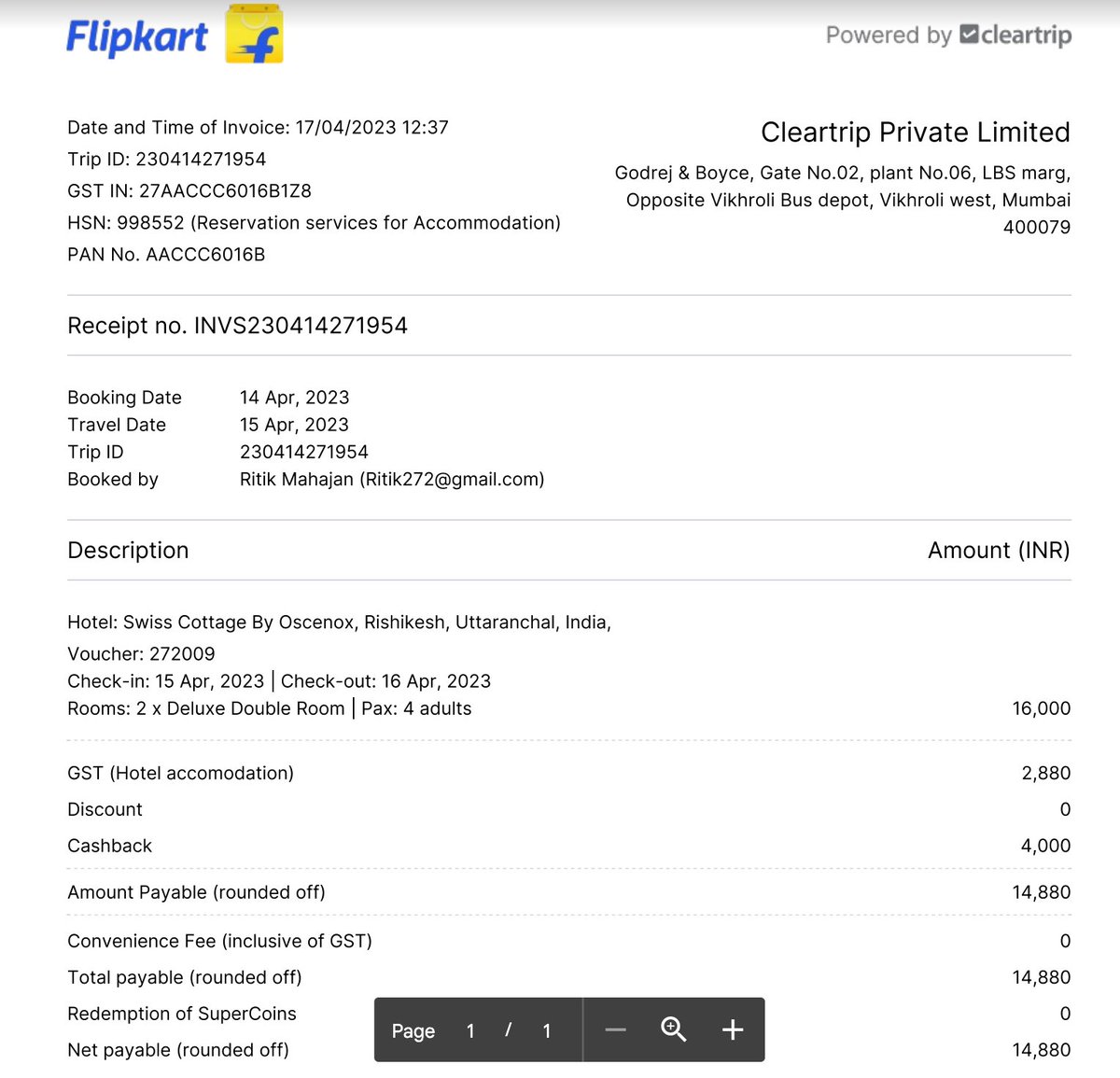 Prashan91191913's tweet image. "Hey @Flipkart, booked a hotel through your platform and the hotel denied my reservation! I need a refund ASAP! #NotHappy #RefundNeeded"