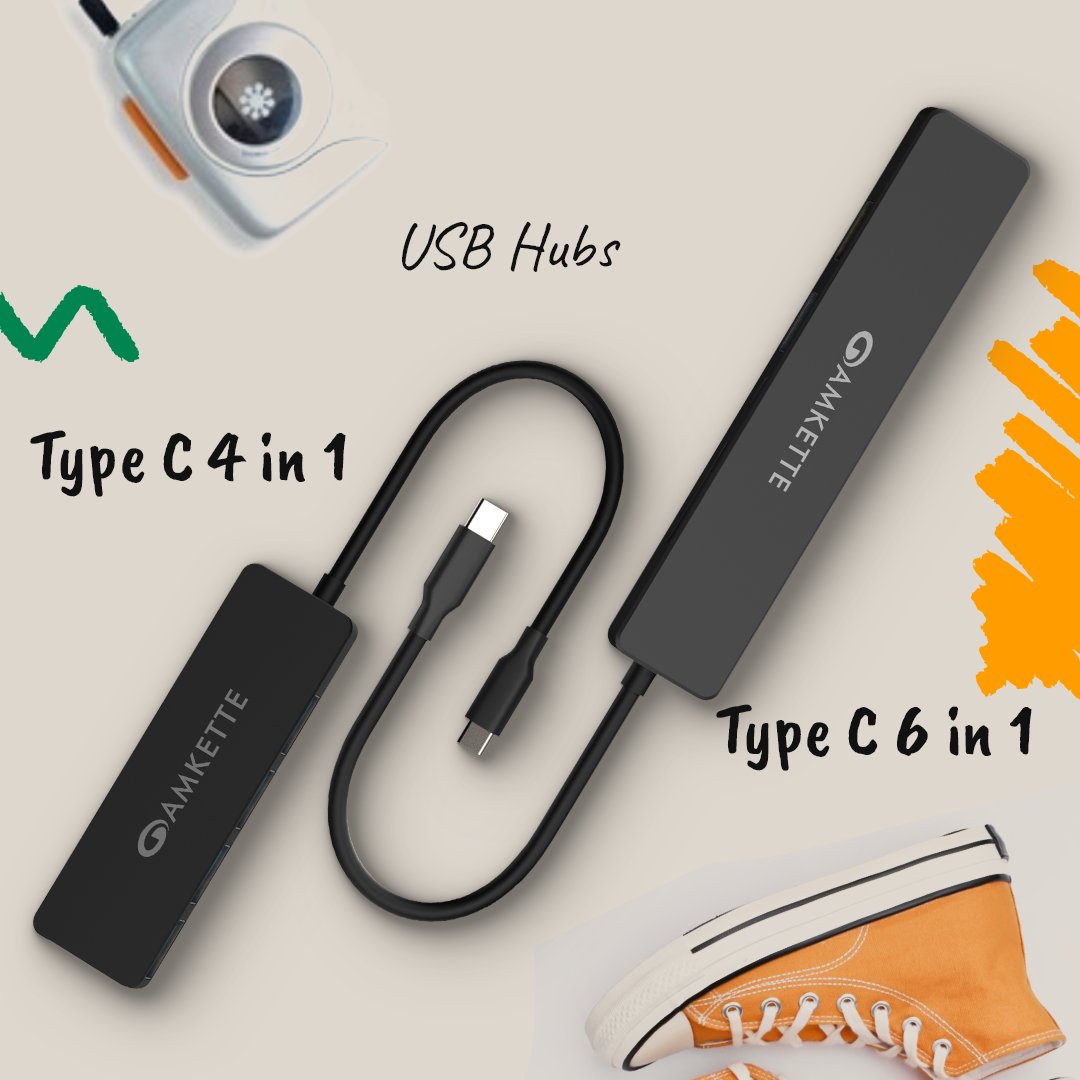 AmketteOfficial's tweet photo. Upgrade your laptop's dating game with our Type C hub! Perfect for remote work and student swag, it's got all the ports you need to hook up with other devices.
#Amkette #ethernethub #techflirt https://t.co/ibyS6lpvg4