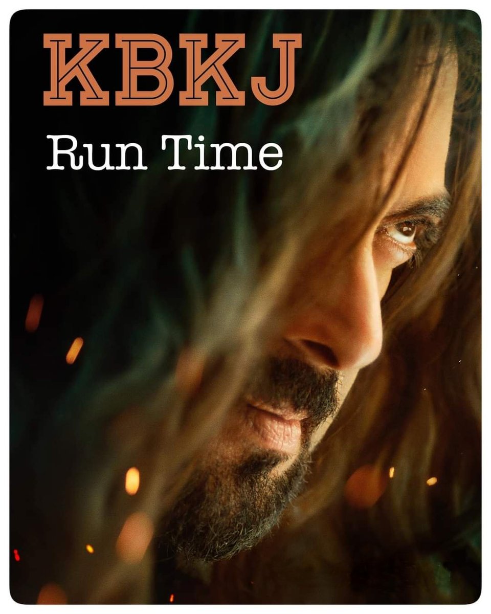 ThePremRK's tweet photo. #Xclusiv... ‘KISI KA BHAI KISI KI JAAN’ RUN TIME... #KisiKaBhaiKisiKiJaan certified ‘UA’ by #CBFC on 17 April 2023. Duration: 144.25 min:sec [2 hours, 24 min, 25 sec]. #India

⭐ Theatrical release date: 21 April 2023. #Eid #Eid2023 #KBKJ #SalmanKhan https://t.co/SHCwjJDNs3