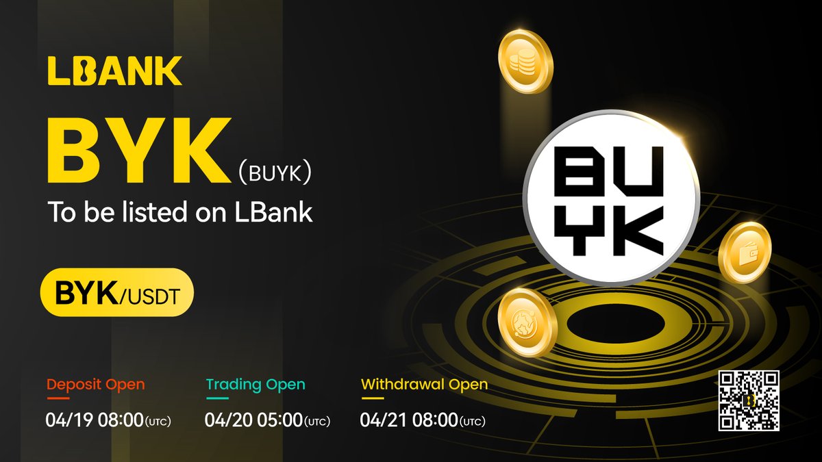 LBank_Exchange's tweet photo. 💫New #listing 

🌟 $BYK (BUYK) will be listed on LBank!  @BuyK_Official

BYK want to fundamentally solve the problem that existed in the relationship between the platform and the user.

👀 Details: https://t.co/gPYMervM4n https://t.co/KLC2ZDxl4V