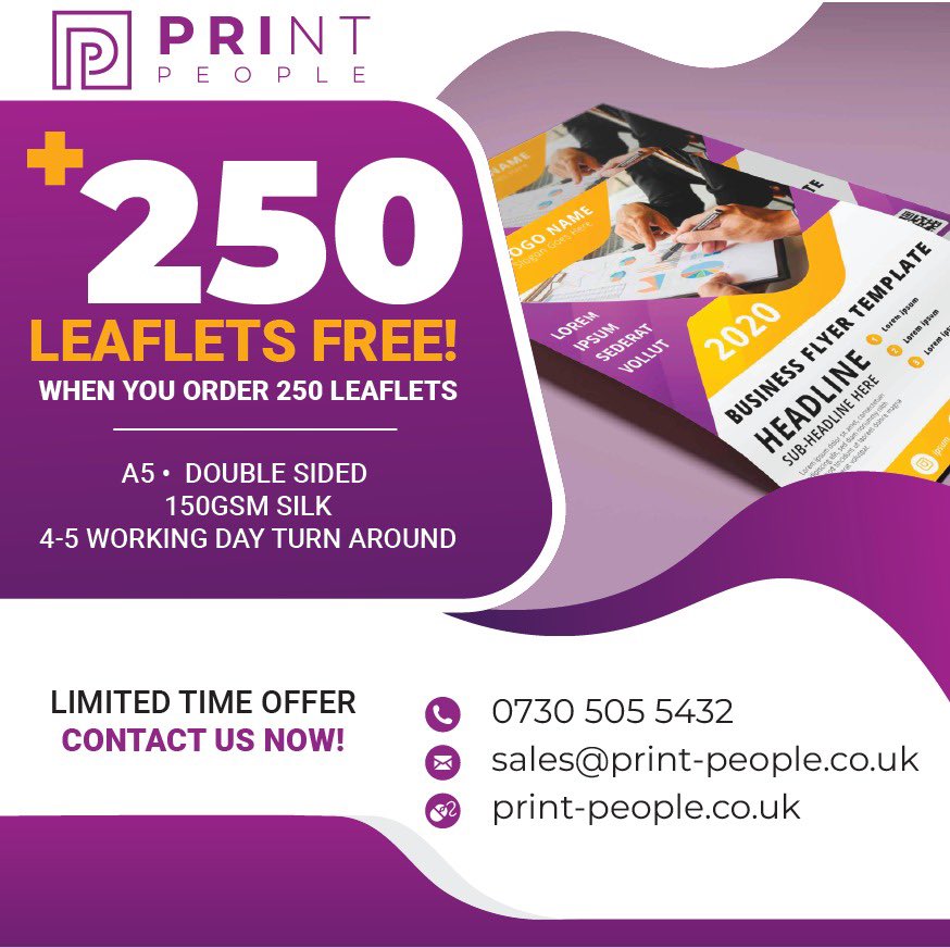 PrintPeople's tweet photo. 250 FREE Leaflets when your order 250 leaflets. 

Better than buy one get one free 😁

Limited time only 

Contact us today: 

📱 07305055432
📩sales@print-people.co.uk
💻https://t.co/hjmZX74qFJ

#realestate #jewelry #shoplocal #supportlocal #shopsmall #entrepreneur https://t.co/LvHrTEwbYi