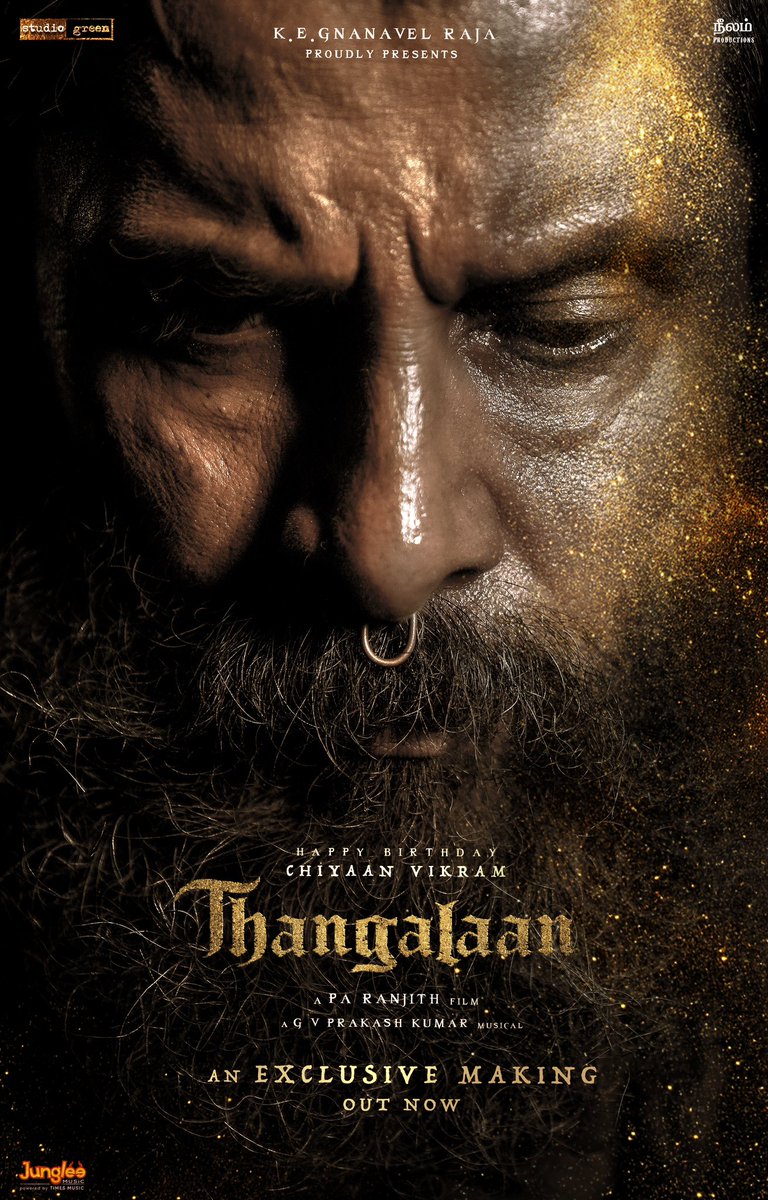 Arya (@arya_offl) on Twitter photo Happy birthday <a href="/chiyaan/">Vikram</a> sir 🤗🤗 #Thangalaan is yet another path breaking stuff from you 🔥
Wishing <a href="/beemji/">pa.ranjith</a> sir and the entire team a huge success 💪
▶️ youtu.be/VSaky5ZMGCY
<a href="/Thangalaan/">Thangalaan</a> <a href="/chiyaan/">Vikram</a> <a href="/beemji/">pa.ranjith</a> <a href="/kegvraja/">Gnanavelraja</a> <a href="/StudioGreen2/">Studio Green</a> <a href="/officialneelam/">Neelam Productions</a> <a href="/UV_Creations/">UV Creations</a> <a href="/gvprakash/">G.V.Prakash Kumar</a> Happy birthday <a href="/chiyaan/">Vikram</a> sir 🤗🤗 #Thangalaan is yet another path breaking stuff from you 🔥
Wishing <a href="/beemji/">pa.ranjith</a> sir and the entire team a huge success 💪
▶️ youtu.be/VSaky5ZMGCY
<a href="/Thangalaan/">Thangalaan</a> <a href="/chiyaan/">Vikram</a> <a href="/beemji/">pa.ranjith</a> <a href="/kegvraja/">Gnanavelraja</a> <a href="/StudioGreen2/">Studio Green</a> <a href="/officialneelam/">Neelam Productions</a> <a href="/UV_Creations/">UV Creations</a> <a href="/gvprakash/">G.V.Prakash Kumar</a>