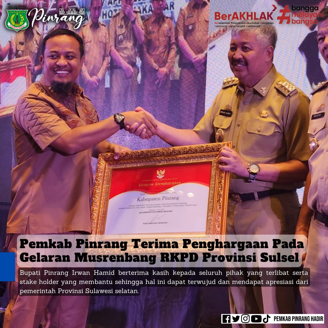 Pemkab Pinrang Terima Penghargaan Pada Gelaran Musrenbang RKPD Provinsi Sulsel

Selengkapnya pada tautan :

pinrangkab.go.id/pemkab-pinrang…