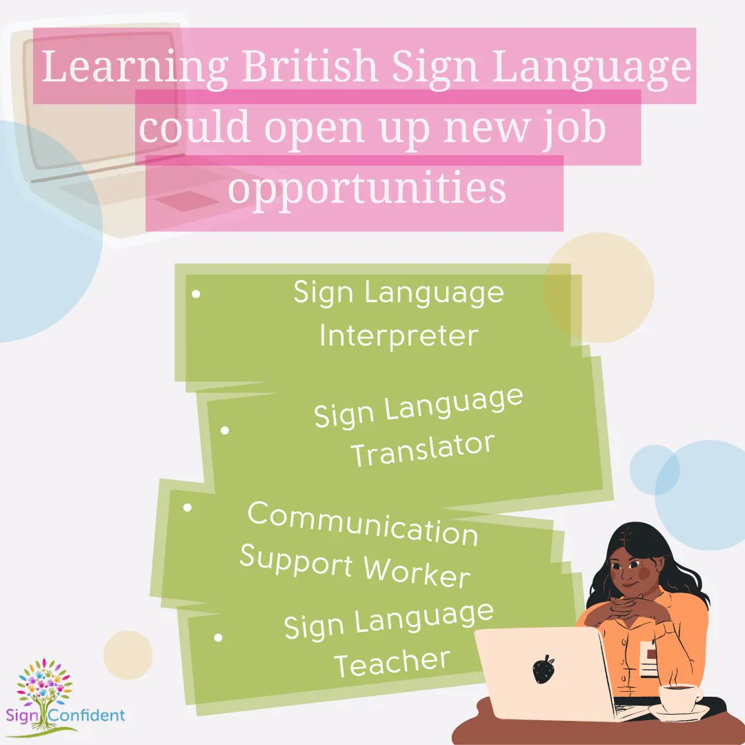SignConfident's tweet image. Ever wondered what job roles there are that involve British sign language?
#signlanguage #bsl #learnsignlanguage #signlanguagecourse