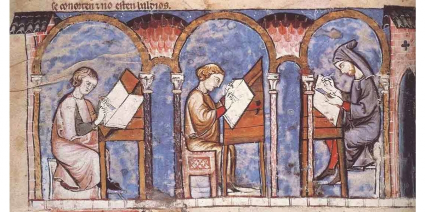 AgeMoyen's tweet photo. La scène se passe dans un scriptorium de Picardie, vers 1320.

"Frère Armand, vous êtes sûr que vous vous sentez à la hauteur ? Dessiner un hippopotame, c'est pas facile..."

"Non mais c'est bon, je gère. C'est pas si difficile."

"..."

"Non mais c'est bon, promis !" 1/2 https://t.co/Uvu1XVhMEk