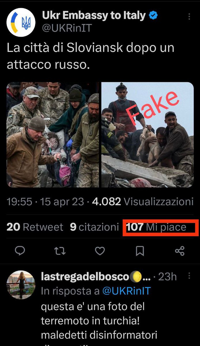 AgainCarlakak's tweet photo. NON SOLO NAZISTI...
ANCHE CAZZARI!!

L'ambasciata Ucraina in Italia si copre di ridicolo trasformando una foto del terremoto in Turchia in un presunto bombardamento Russo

https://t.co/BOBUraTEsx https://t.co/SuAj2jVJ6x