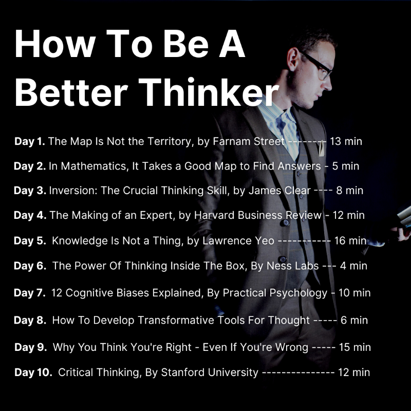 refindcom's tweet photo. Every day we send you one article on how to be a better thinker.