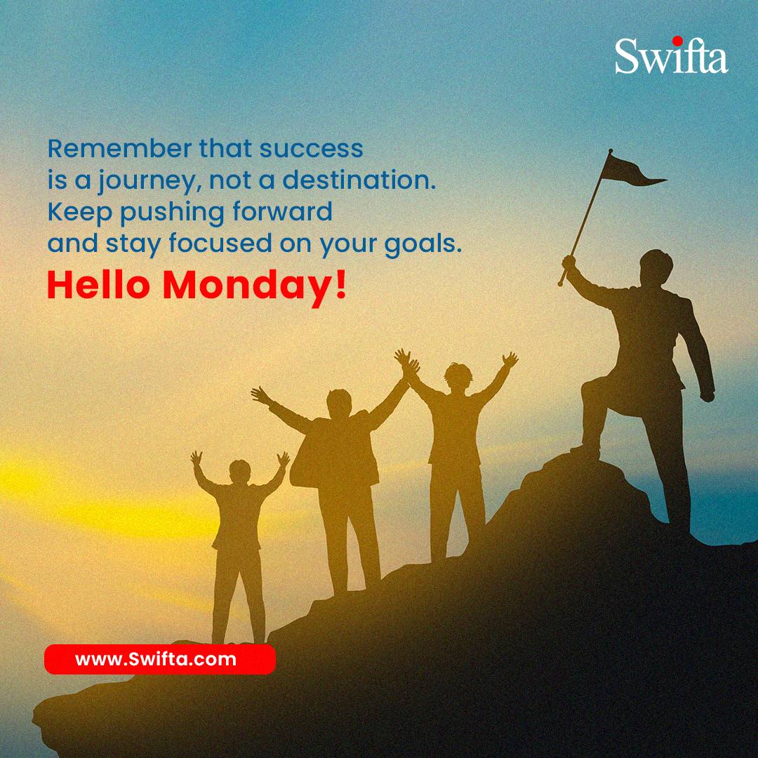 SwiftaSystems's tweet image. As you begin another week of work, remember that success is not a destination; it's a journey. Every step you take towards your goals is a step in the right direction, no matter how small it may seem.
#Swifta #swiftacloud #Google #GoogleWorkspace #GoogleCloud #Tech #techtalent