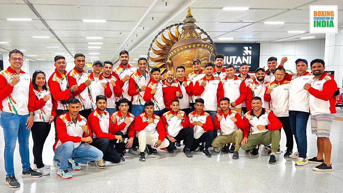 Boxing Federation (@bfi_official) on Twitter photo 🇮🇳 #TeamIndia departed for Tashkent, Uzbekistan earlier today to participate in 12 day long multi-nation training camp ahead of the IBA Men’s World Boxing Championship 2023 🥊🔥
🗓️: May 1-14
<a href="/AjaySingh_SG/">Ajay Singh</a> l <a href="/debojo_m/">Debojo Maharshi</a>
#PunchMeinHaiDum
#WorldChampionships
#Boxing <a href="/IBA_Boxing/">IBA</a> 🇮🇳 #TeamIndia departed for Tashkent, Uzbekistan earlier today to participate in 12 day long multi-nation training camp ahead of the IBA Men’s World Boxing Championship 2023 🥊🔥
🗓️: May 1-14
<a href="/AjaySingh_SG/">Ajay Singh</a> l <a href="/debojo_m/">Debojo Maharshi</a>
#PunchMeinHaiDum
#WorldChampionships
#Boxing <a href="/IBA_Boxing/">IBA</a>