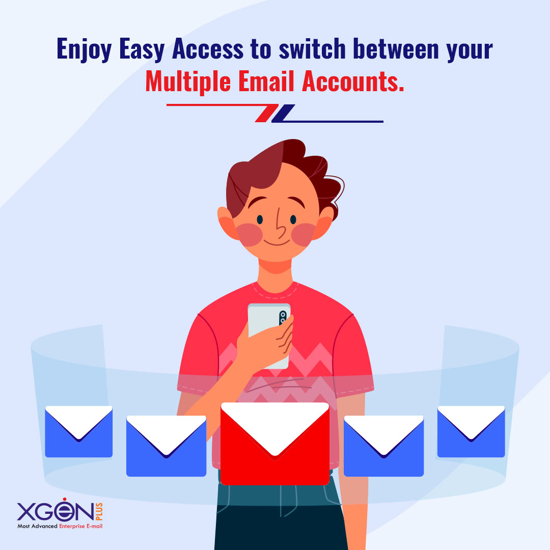 xgenplus's tweet image. Enjoy easy access to switch between Multiple Email Accounts in a single click.

To know more in detail click - xgenplus.com

#XgenPlus #enterpriseemail #businessemails #Email #multipleemail #emailaccounts #EmailAddress #easyaccess