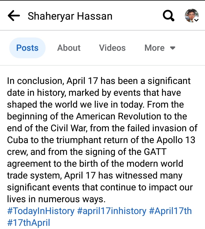 #TodayInHistory #17thAprilinhistory #april17inhistory