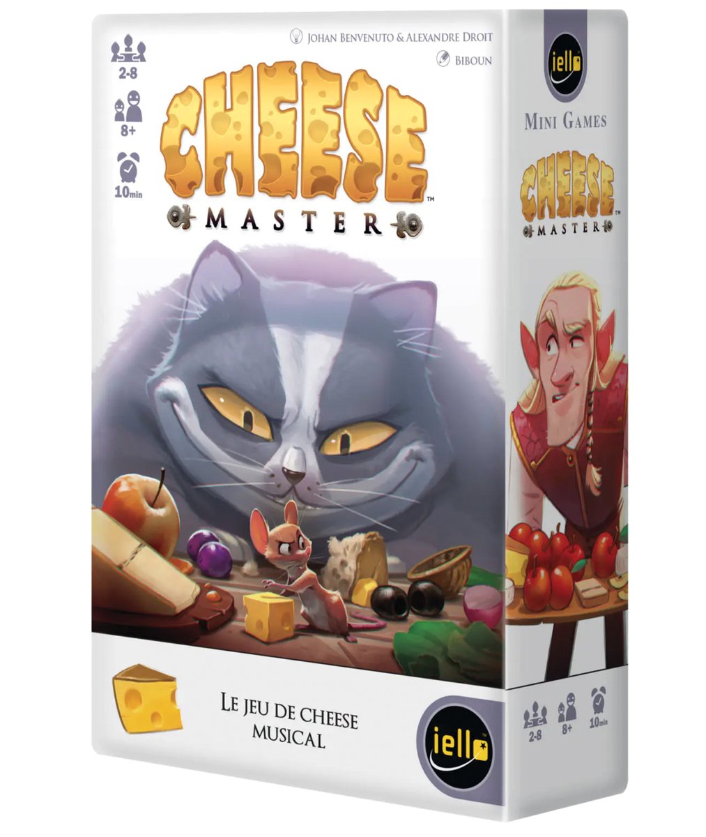 🧀 Cheese Master 🧀

New mini boardgame available edited by <a href="/IELLO_France/">IELLO</a>  and game designed by Alexandre Droit &amp; Johan Benvenuto.

🐭Be the fastest!!