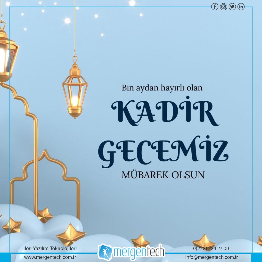 MergenYazilim's tweet photo. Kadir Gecemiz, tüm müslüman âlemi için hayırlara vesile olsun.. 

-- MergenTech --

#mergentech #mergenyazılım #software #sağlıkbilişimteknolojileri #hbys #lbys #ekampus #hastaneotomasyonu #ileriyazilimteknolojileri #yazilim #eskişehir #kadirgecesi #strateji #anket https://t.co/xp2mDfawbc