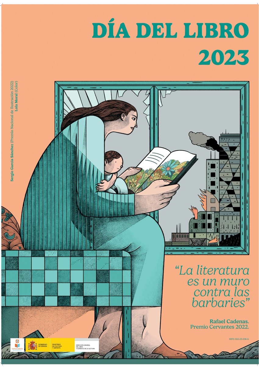 librolecturagob's tweet image. 📢¡Por fin ha llegado el momento! Os presentamos el cartel del #DíaDelLibro2023 📚, inspirado en una cita del #PremioCervantes Rafael Cadenas y diseñado por el #PremioNacionalDeIlustración 2022, @sergiogarciabd. Con él arrancamos la #SemanaCervantina, ¡atentos a nuestras RRSS!✨
