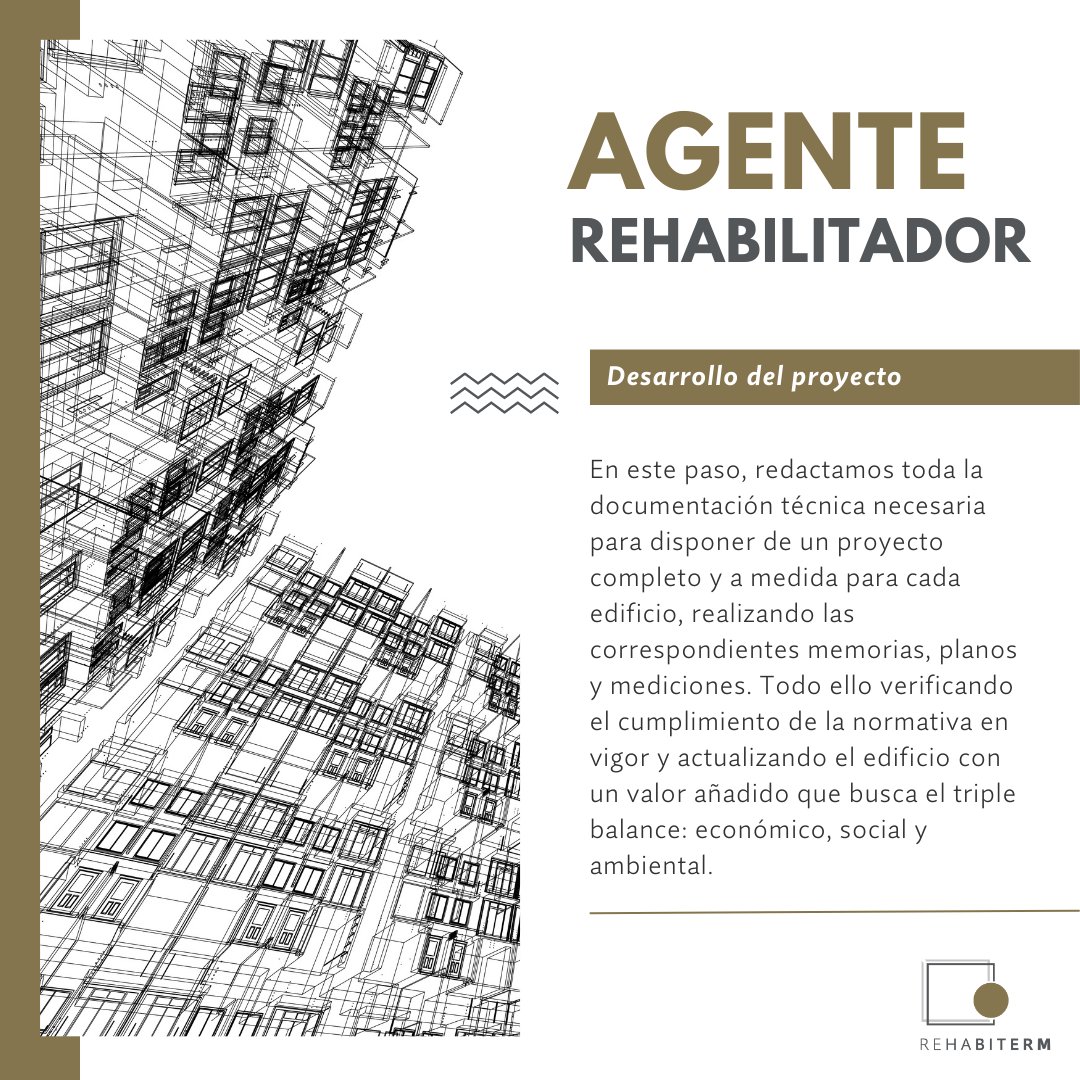 Entre las labores que desempeñamos como #AgenteRehabilitador se encuentra el desarrollo como tal del del proyecto.🏢
¿Quieres revalorizar tu hogar? #Rehabiterm es tu mejor aliado. 👌

👉 rehabiterm.com

#Rehabilitación #FondosEuropeos #NextGeneration