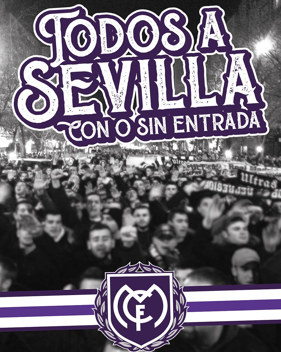 ¡¡TODOS A SEVILLA!! Con o sin entrada. Nos vemos en la Final de la Copa del Rey. #UltrassurOnTour #Sevilla #HalaMadrid #FinalDeLaCopaDelReyDeFútbol 🏆