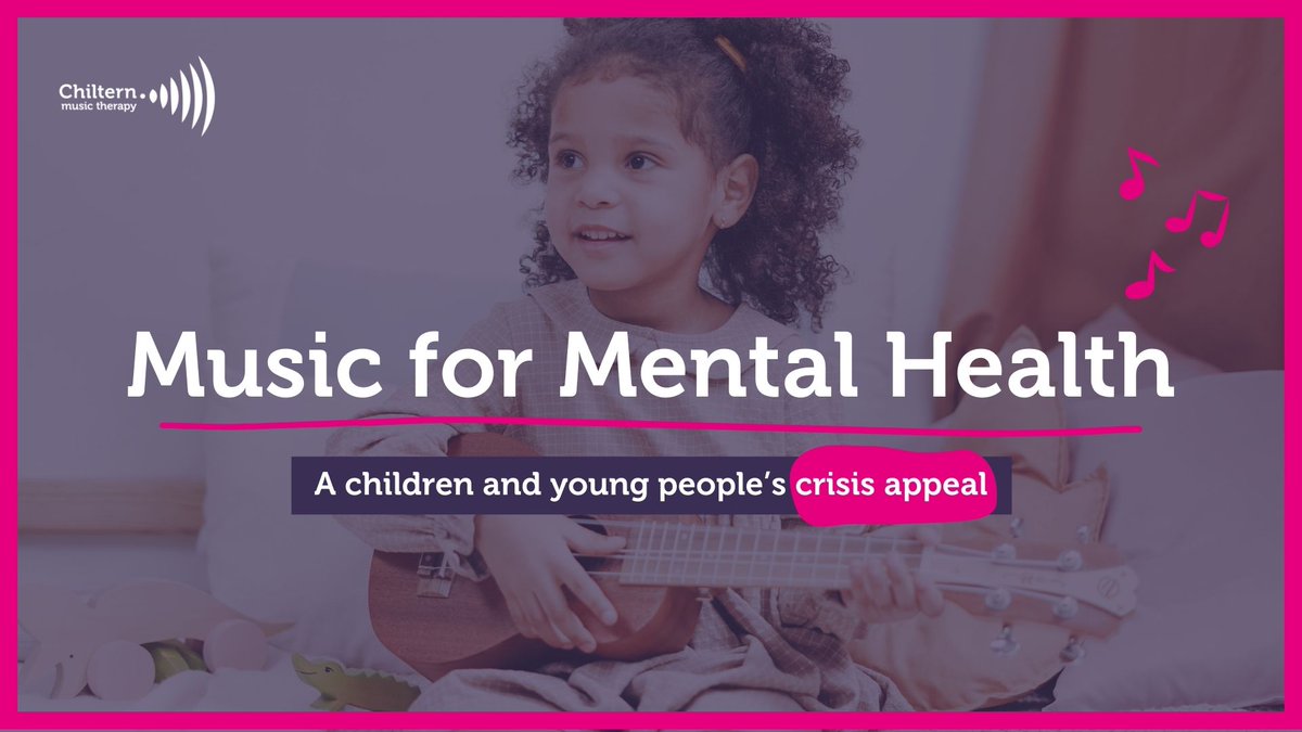 ChilternMusic's tweet photo. ✔️The need for mental health support is higher than ever. 
✔️The waiting lists for child and adolescent mental health services referrals are often over a year.
✔️ Music therapy is proven to support mental health and wellbeing.
Donate to our appeal today 👉 https://t.co/vyLOwMVgSw https://t.co/7KZI1Pemvn