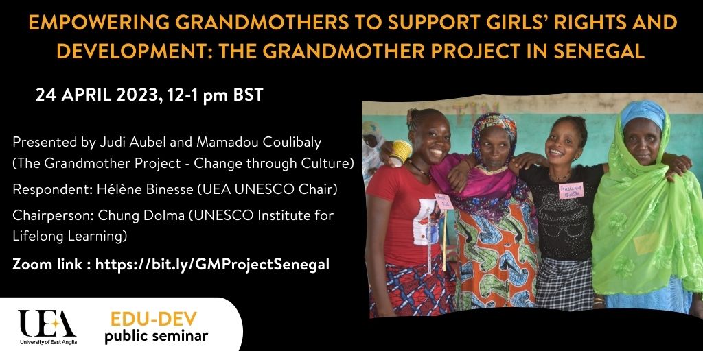We have a couple of wonderful seminars coming up, and we are hugely excited to welcome these speakers and all our attendees! 

April 24th 'Empowering grandmothers to support girls' rights and development: the grandmother project in Senegal'

bit.ly/GMProjectSeneg…