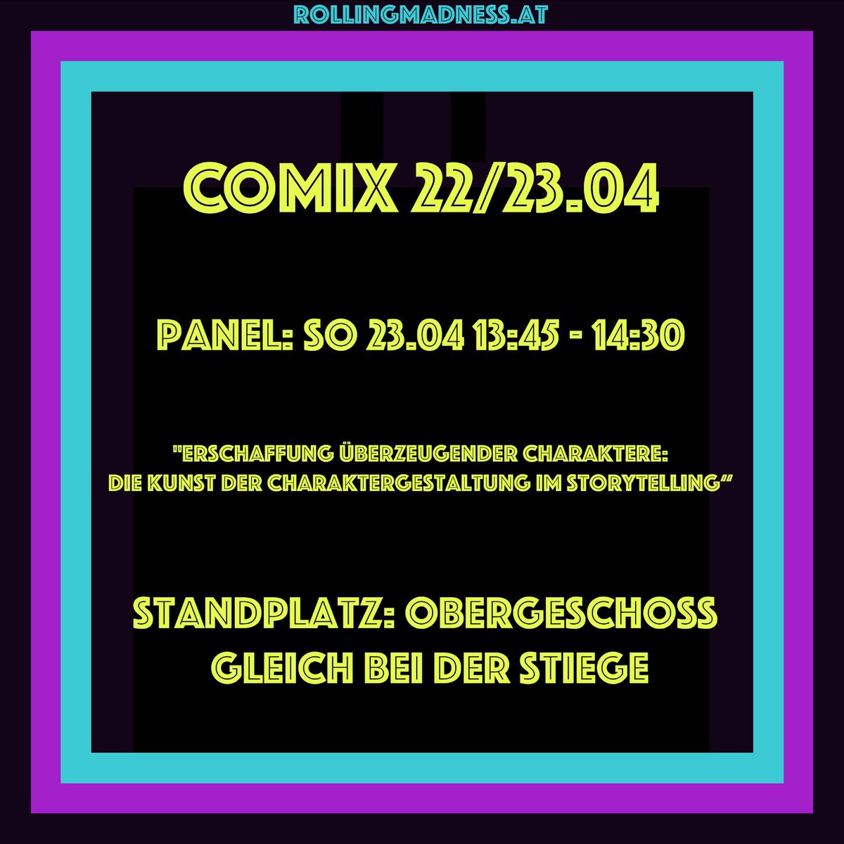 DIESES WOCHENENDE!!!!! Sprich nur noch wenige Tage bis zur Vienna COMIX in der METAStadt  Wien ( Dr.-Otto-Neurath-Gasse 3, 1220 Wien). 
Kommt vorbei, wir freuen uns.  Es gibt Süßigkeiten 😝