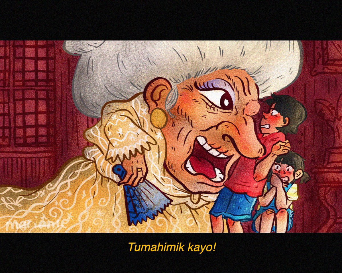 marianieart's tweet photo. The ghibli redraw is one of my fave bandwagons ever!! 🏯✨ the Filipino context + childhood self insert makes me so soft I love staring at that set 🥹💗 #artph #ghibli #illustration https://t.co/BirNHGEDab