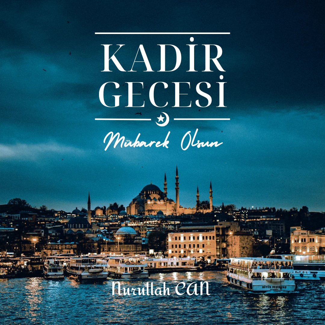 Mukaddes Ramazan ayının sonuna yaklaşırken, Bin aydan daha hayırlı olan bu anlamlı gecenin, İslam Alemi başta olmak üzere tüm insanlığa; huzur, mutluluk bereket getirmesini diliyorum. Sizin ve ailenizin Kadir Gecesi Mübarek Olsun.
#KadirGecesi