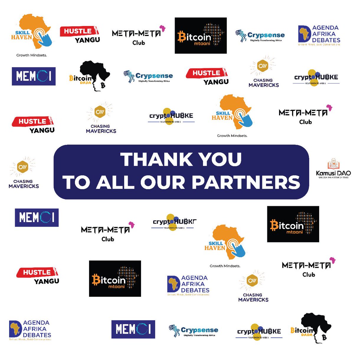 KBCC_01's tweet image. A big shout out to all our partners. You rock #BitcoinDebate2023 #AAD2023 #GetitDonetheMavericksWay

@CryptoHubKE @MetametaClub @HustleYanguShow @BitcoinMtaani @CrypsenseInfo @SkillHaven @KamusiYaWeb3 @DaoLadies @BlockchainKenya @btc_dada