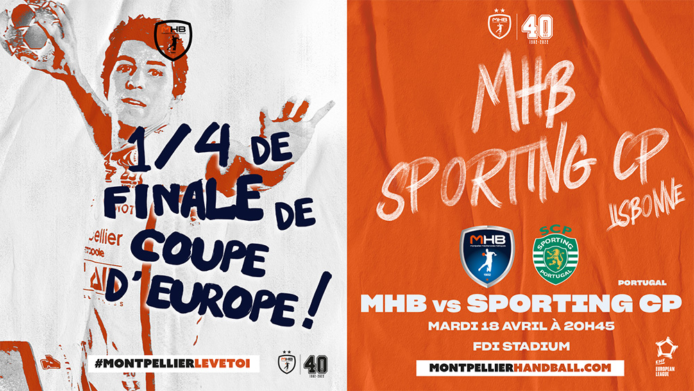 🇪🇺 J-1 avant le quart de finale retour d'<a href="/ehfel_official/">EHF European League</a>, Montpellier Handball 🆚<a href="/SCPModalidades/">Sporting CP - Modalidades</a>

📣 Tous au #FDIStadium pour aller chercher la qualification au Final Four ! 🔥 

#MHBSCP Ouverture des portes 19h15, coup d'envoi 20h45

🎟️➡️ billetterie.montpellierhandball.com