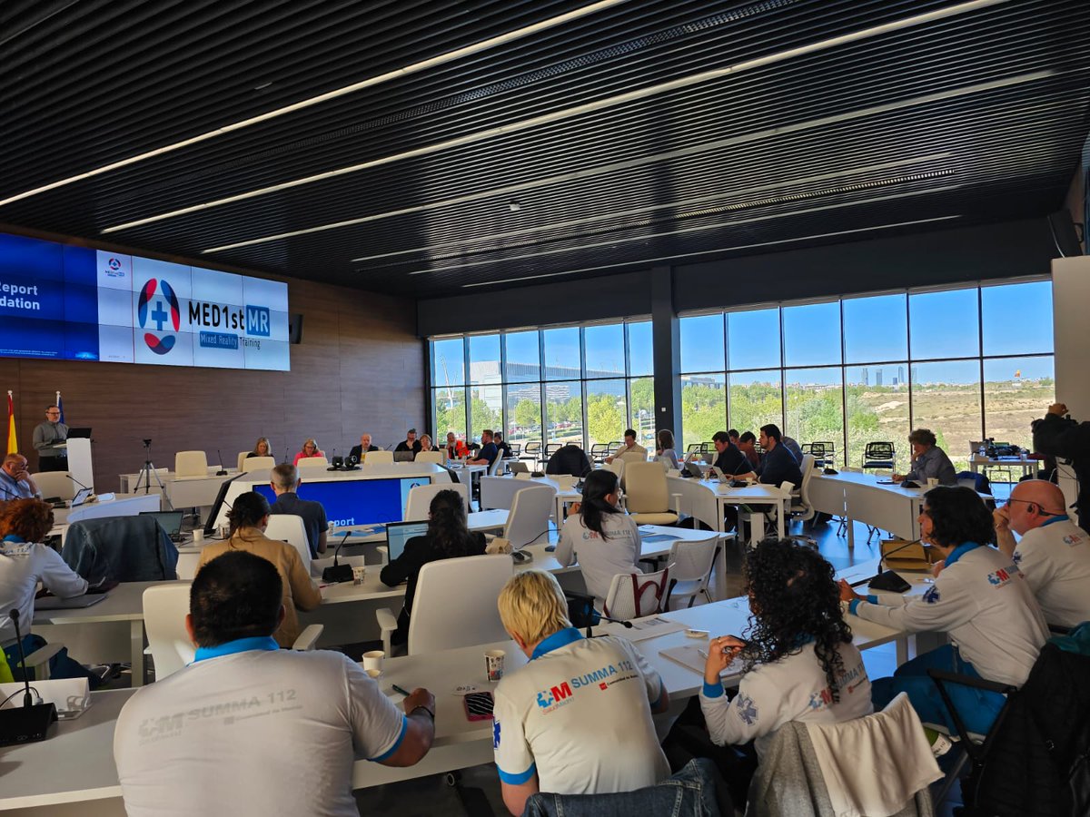 Med1stmr's tweet image. MED1stMR consortium meeting started now - we are grateful to be welcomed by @SUMMA112 in the beautiful city of Madrid.

Two days of intensive work are upcoming. The major goal is to set up a detailed schedule for the 2023 #fieldtrials in 6 #enduser organisations in Europe.