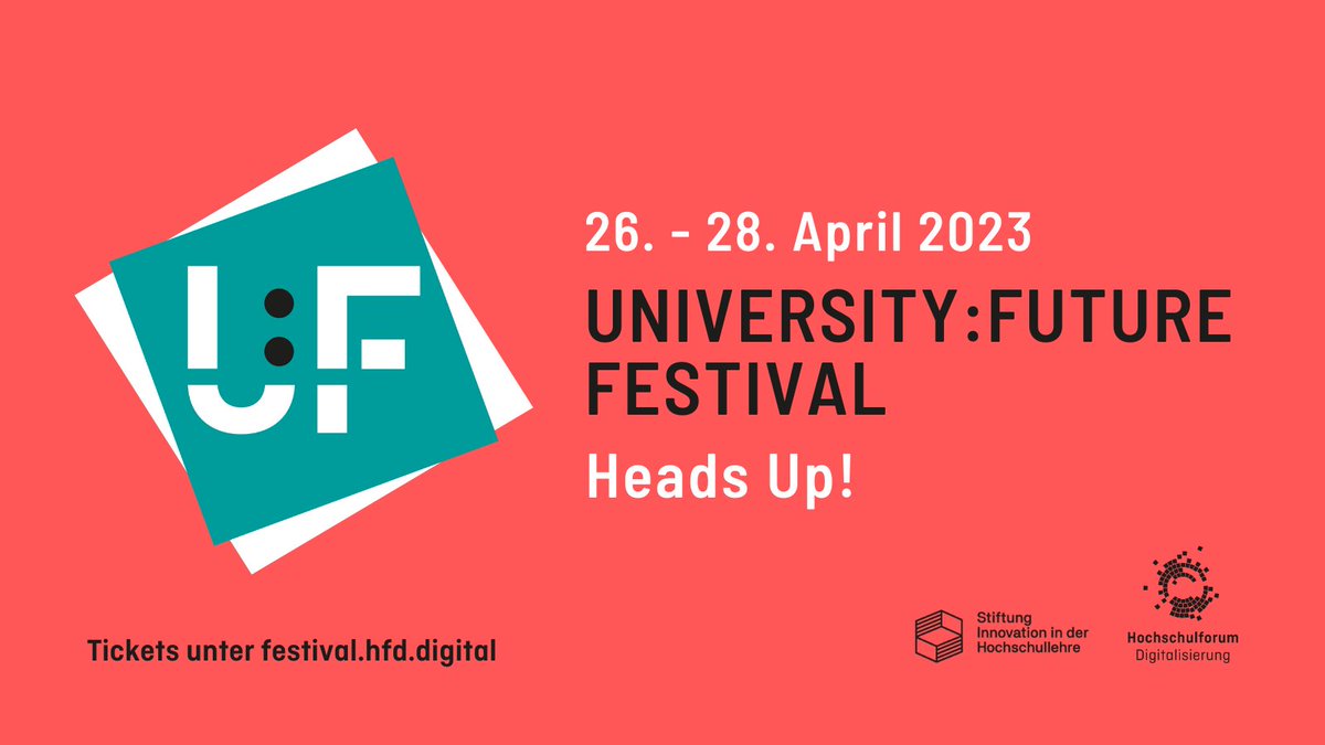 VDIVDE_IT's tweet photo. Wir machen mit! Auf dem „University: Future Festival – Heads up“ sind wir mit zwei 💬Beiträgen zur Zukunft der #Hochschulbildung vertreten. Jetzt schnell kostenfrei anmelden. https://t.co/p0ayOELiPA #Hochschule #UFFestival @HFDdigital @inno_lehre https://t.co/XWx6sdM8TJ