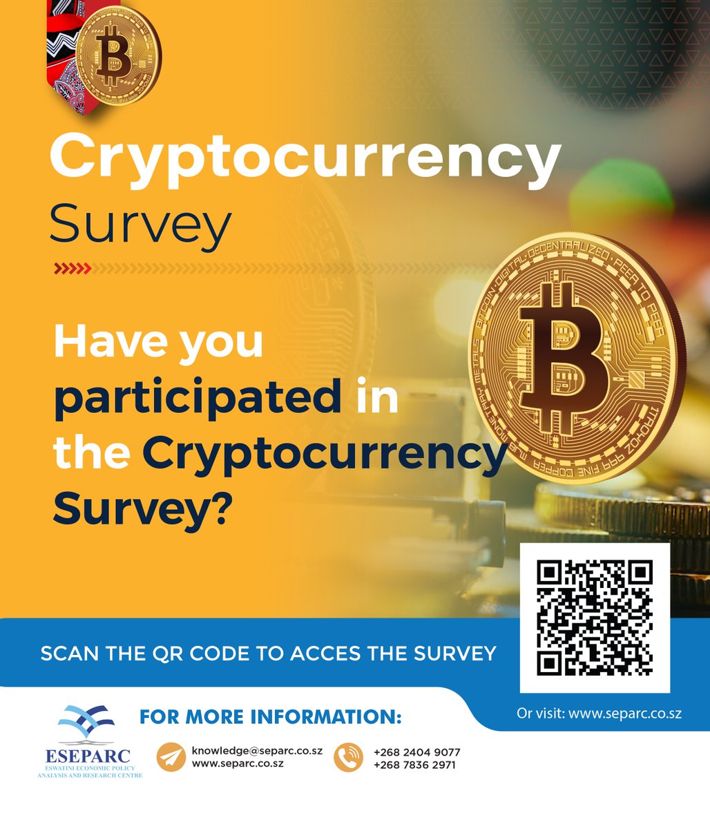 What impact does Cryptocurrency have on the economy?

Follow the link below to participate!

separc.co.sz/2023/04/06/cal…

#cryptocurrency #eswatini #individualsurvey #institutionalsurvey