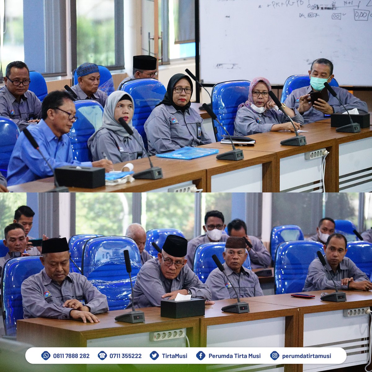TirtaMusi's tweet photo. Senin, 17 April 2023.

Pertemuan dengan Forum Komunikasi Pelanggan (FKP) Perumda Tirta Musi Palembang, yang di hadiri seluruh anggota FKP dan pertemuan ini juga di sambut langsung oleh Direktur Utama, Bapak Andi Wijaya Adani di Graha Tirta Musi. https://t.co/4DOKWt7IW2