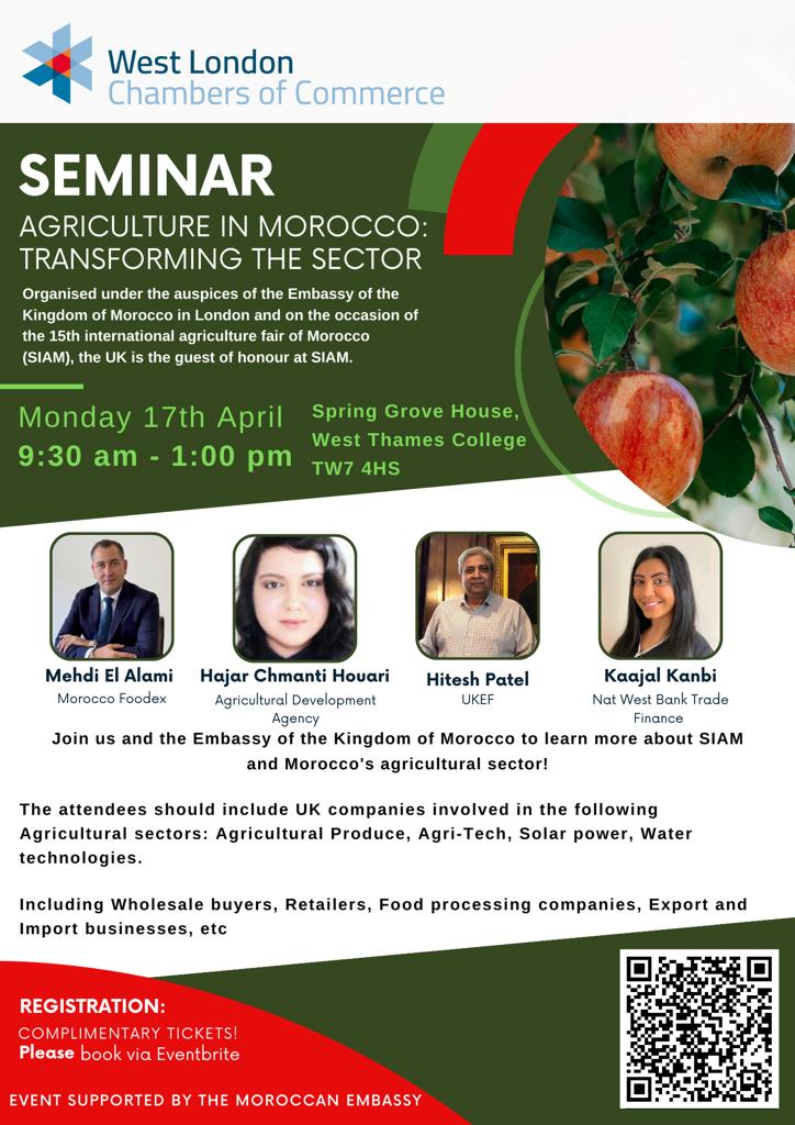 MOROCCOinUK's tweet photo. Today, we are excited to be organising an event in London aiming to promote SIAM 2023, the upcoming International Exhibition of agriculture in Morocco, with the UK being this 15th Edition’s guest of honour #SIAM2023 #Morocco #MoroccoUK #AgricultureExhibition https://t.co/6erJMC9222