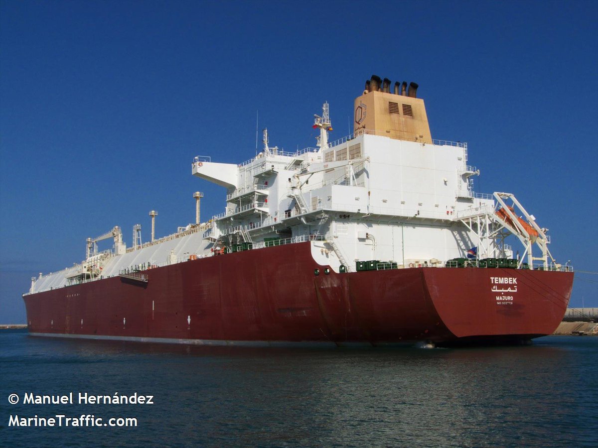 W ramach długoterminowego kontraktu z Qatargas odebraliśmy w weekend 114. dostawę skroplonego #gazziemny. Gazowiec Tembek dostarczył z 🇶🇦 Kataru około 90 tys. ton #LNG. 

To 17. dostawa do <a href="/TerminalLNG/">Terminal LNG</a> w Świnoujściu w tym roku i 223. od początku działania 🇵🇱 gazoportu.