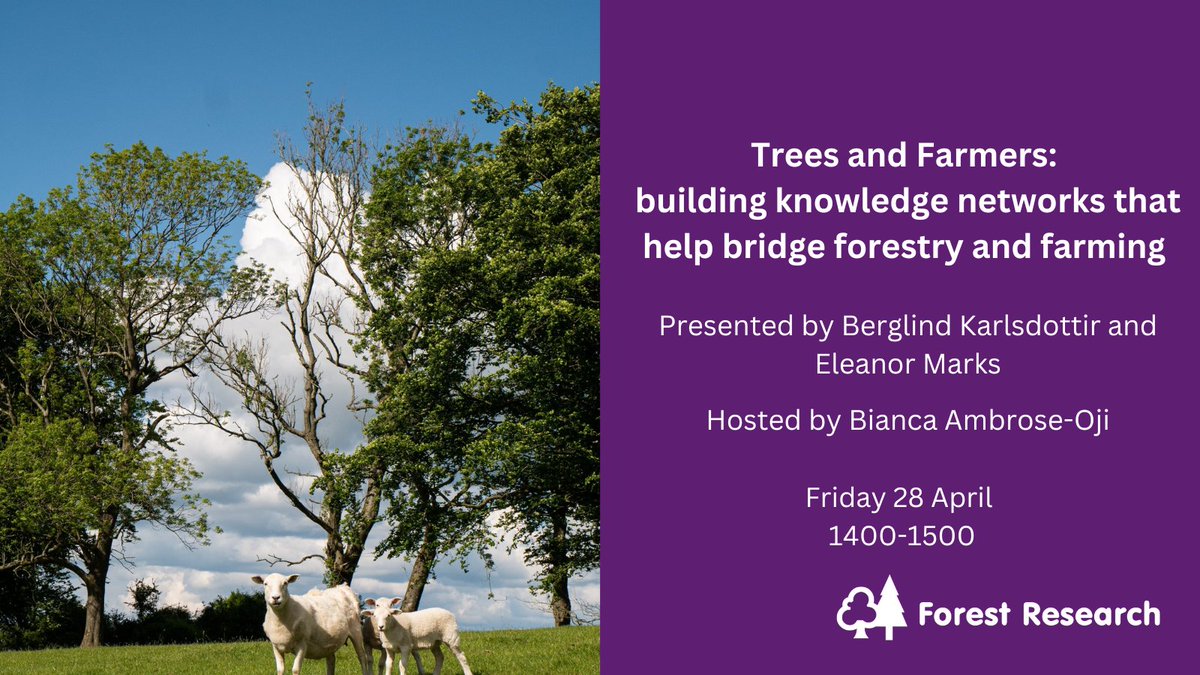 Forest_Research's tweet photo. Are you a tree or forestry expert who engages with farmers?  Our #ForestScienceSeminar discusses lessons from research about how to improve engagement with farmers on forestry and tree health. Register here! https://t.co/pmm35ccSLa
Image Credit: Eleanor Marks, LEAF. https://t.co/PZyKEh1LK7