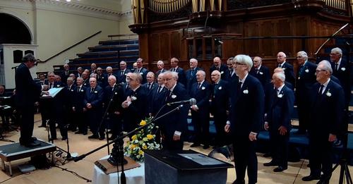 A flashback photo of last year's  Festival Concert. Looking forward very much to next Saturday as we return to the iconic Albert Hall for Festival 2023. Tickets still on sale. Come along and hear our brand new programme of songs, a number of which we'll preview soon on Twitter