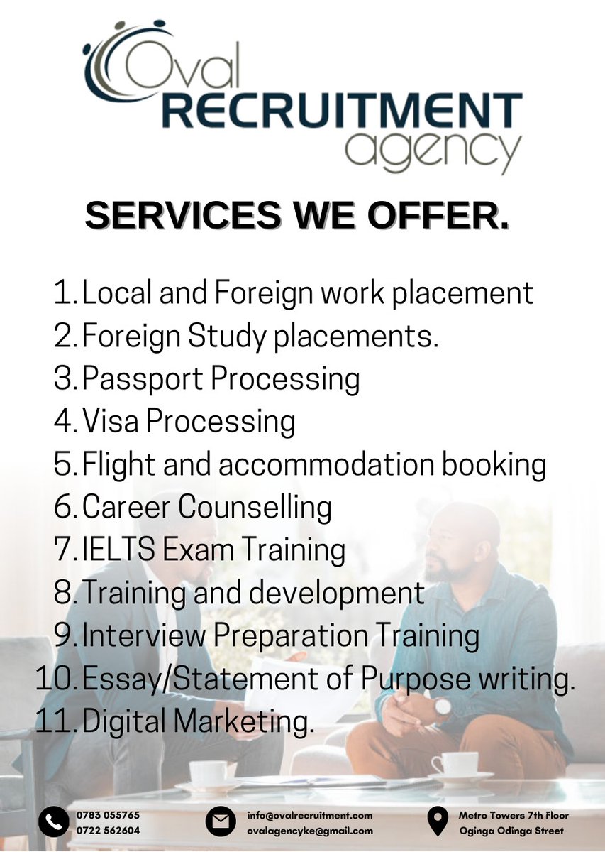 Oval Recruitment Agency (@OvalRecruitment) / X