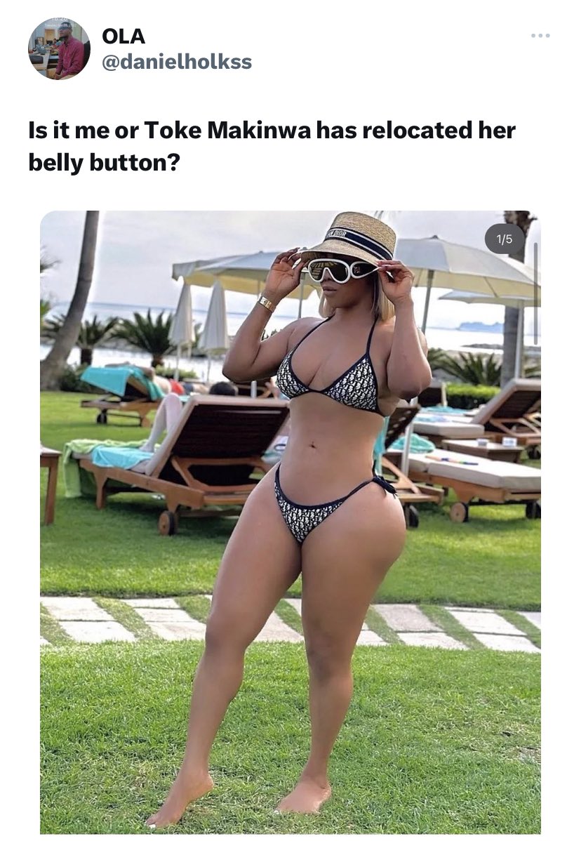 Postsubman's tweet photo. - Nigerians react to the miraculous change of residence of Toke Makinwa’s belly button. https://t.co/xDvGVanuI6