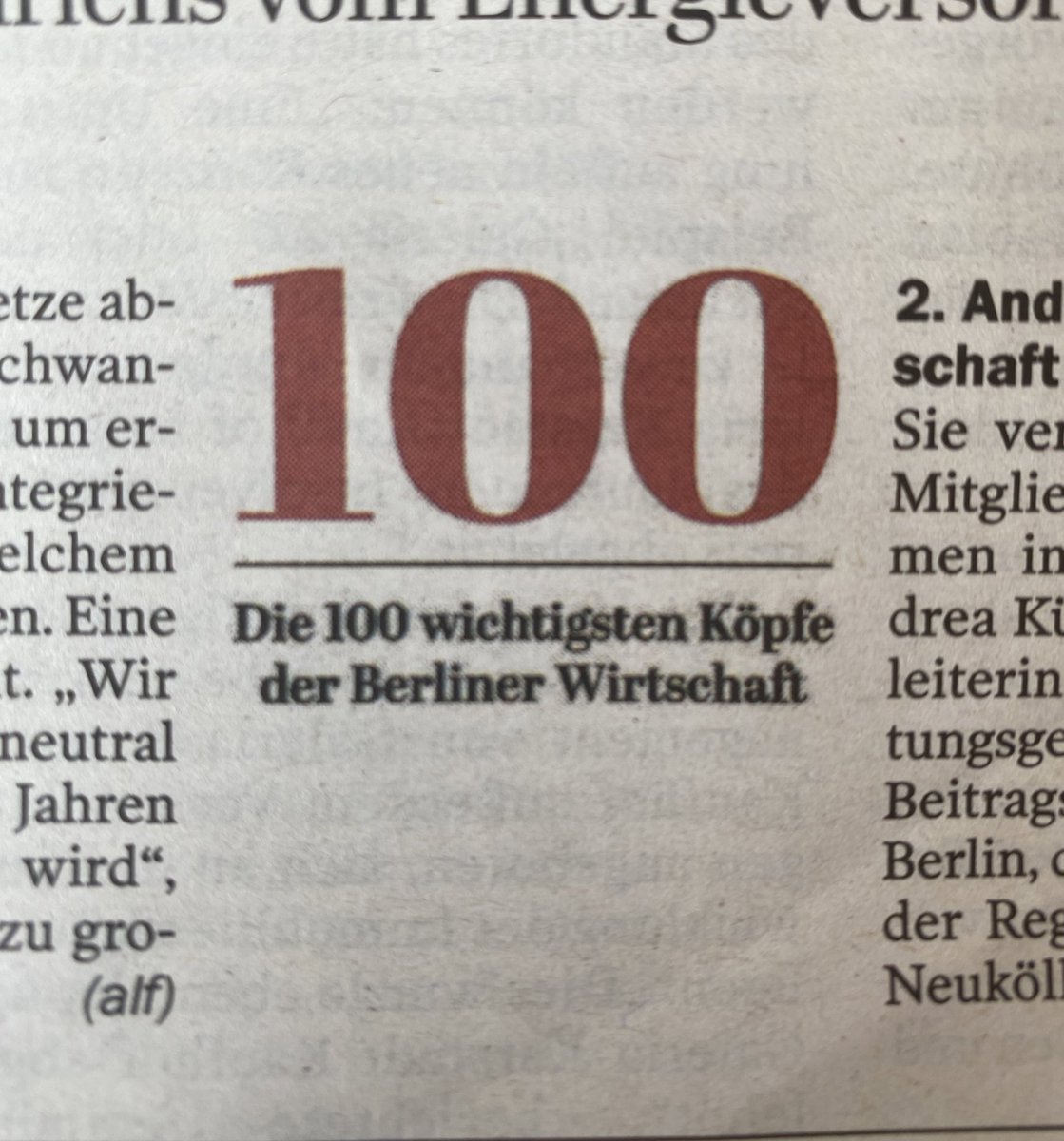 Der <a href="/Tagesspiegel/">Tagesspiegel</a> kürt die 100 wichtigsten Köpfe der Berliner Wirtschaft. Mit dabei: UVB-Präsident <a href="/stefanmoschko/">moschkostefan</a> &amp; Nora <a href="/SchmidtKesseler/">Nora Schmidt-Kesseler</a> von der <a href="/Nordostchemie/">Nordostchemie-Verbände</a> . #100Köpfe