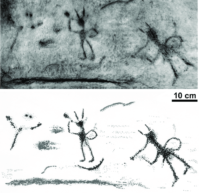 Fascinating, that fossil site chock-full of Jurassic theropod footprints in Poland, is also home of occult rock art from Neolithic age (?) & local pegan views on bird-footed demons. Does this means these are hyper-early dinosaur reconstructions?