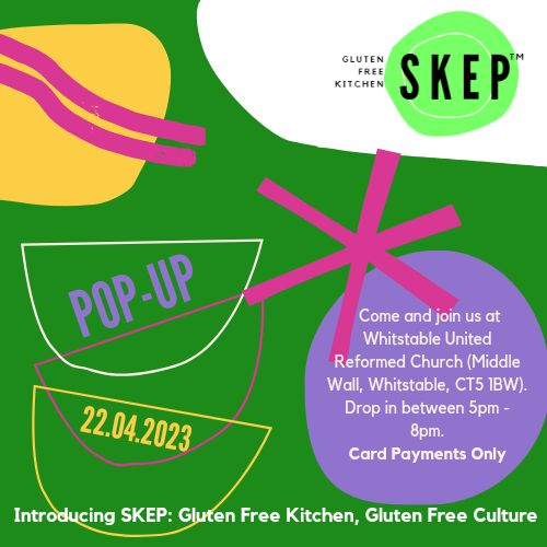 This weekend you can find the SKEP Gluten free kitchen at Whitstable United Reformed Church in middle wall (CT5 1BW) 5 - 8pm! A great opportunity to support both local suppliers and a new local kitchen! #Whitstabletogether