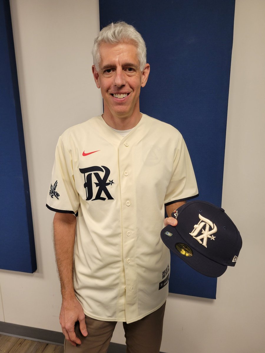 junior_miller's tweet photo. The new Rangers City Connect jerseys, modeled by the One True Muser for America https://t.co/sqlTdYleGD