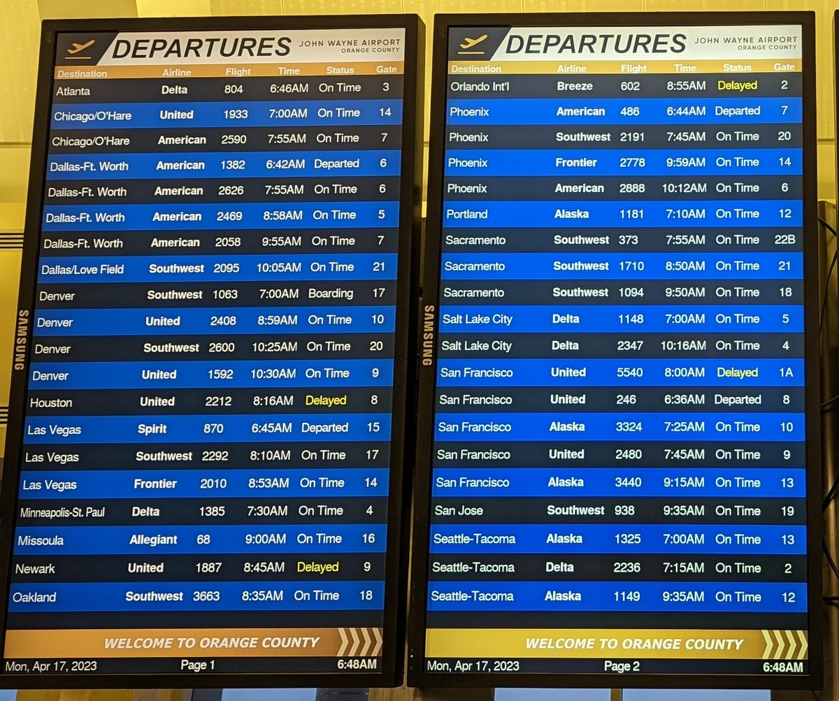 schwerdo's tweet photo. @united Gee, what's the common theme here.  3/4 of the delayed flights are United including mine which means I'll miss my connection in EWR. The entire airline system in this country is broken right now. Every flight I've been on recently has had issues/delays. @PeteButtigieg https://t.co/tmxRUKMheJ