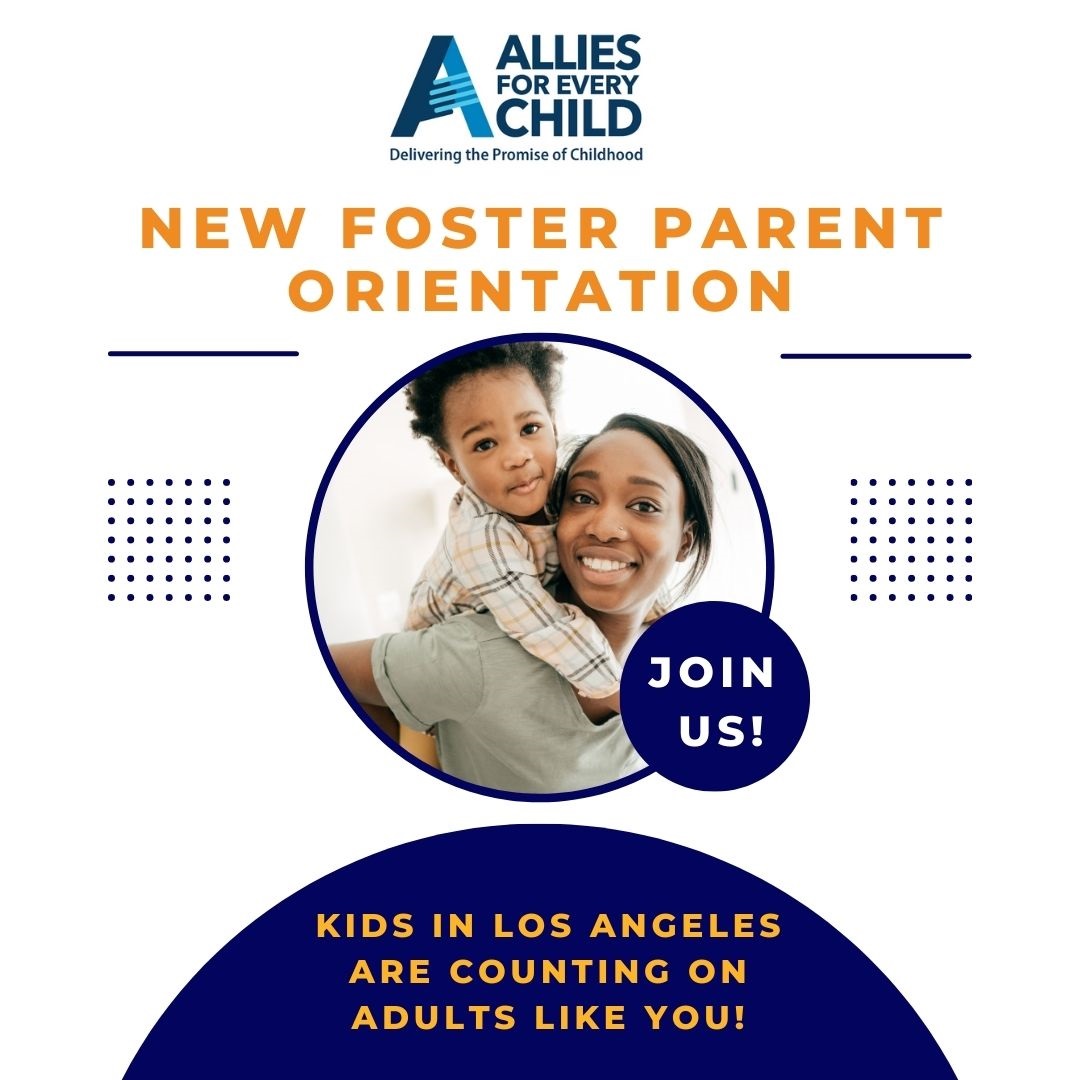 AlliesInLA's tweet photo. Have you ever considered becoming a #fosterparent, but don't know where to start? You're in the right place. Join us for an orientation. For dates and Zoom invitations, please RSVP to Evelyn at ESantiago@alliesforeverychild.org. https://t.co/PEJ8OrQMeu