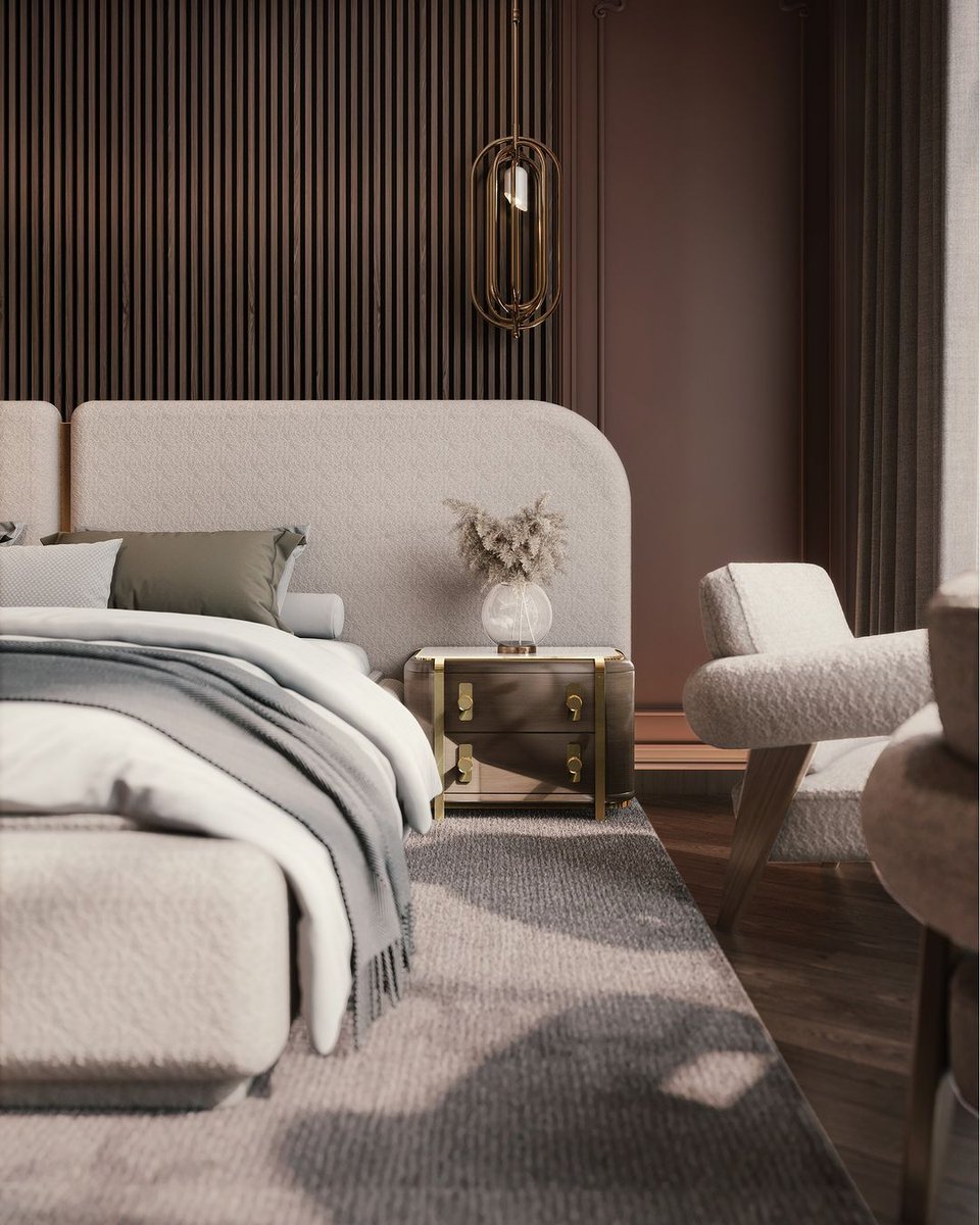 What a luxurious bedroom! Don´t you agree?

cutt.ly/n8zNUsy

#essentialhome #delightfull #midcenturylighting #midcenturydesign #luxurylighting #euroluce2023
#isaloni2023 #salonedelmobile2023 #salonedelmobile